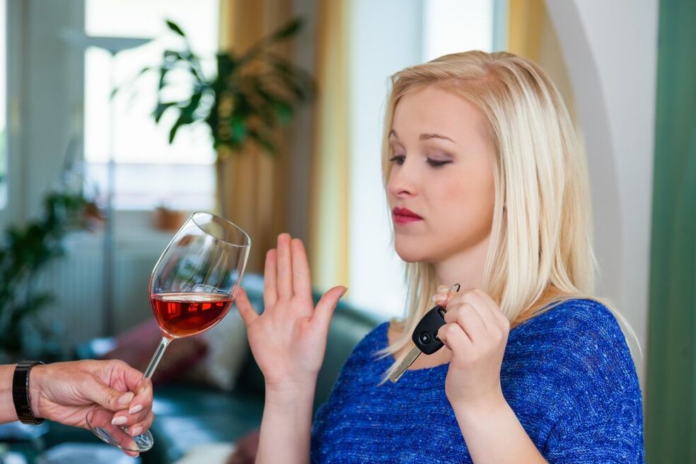 Ablehnung von Alkohol